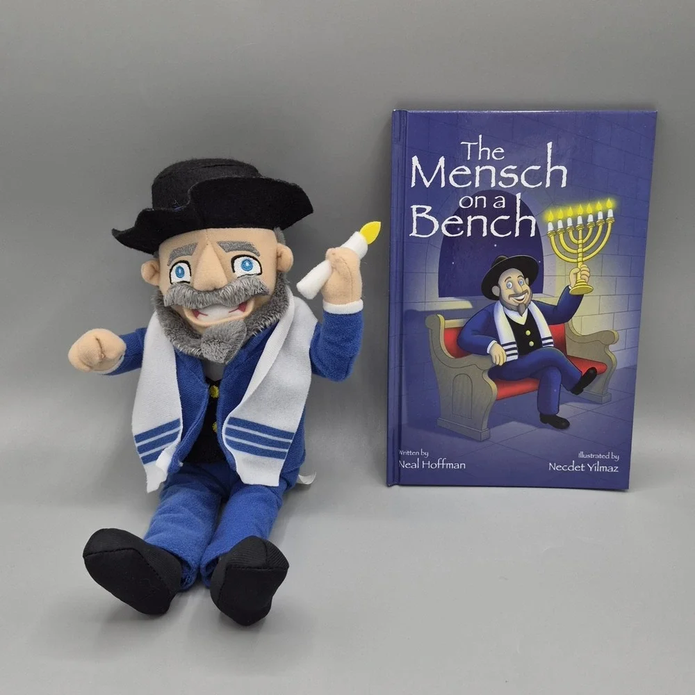 Hanukkah The Mensch on a Bench Plush Doll & Book Decor‎ Hardcover Book